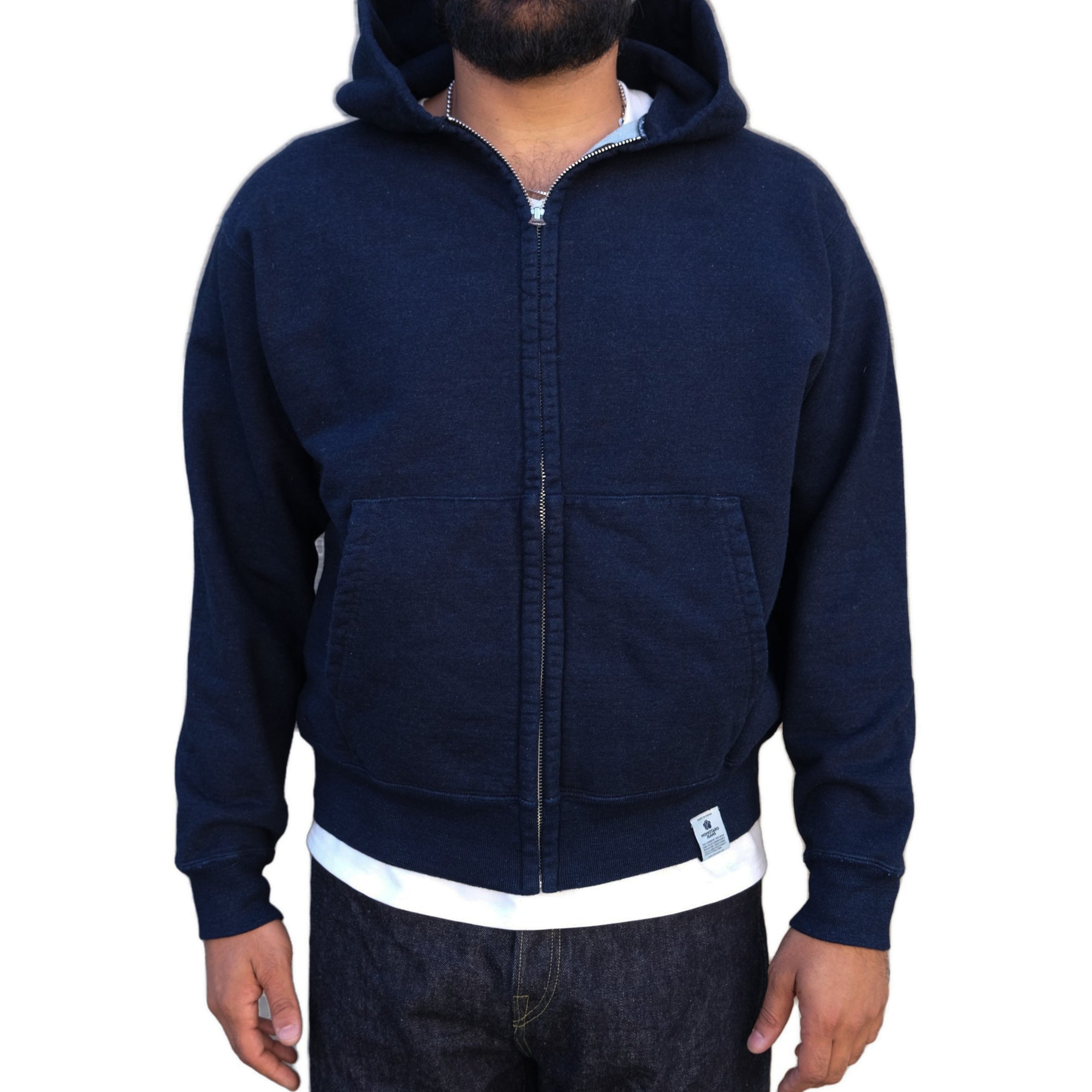 Momotaro Indigo Zip-up Hoodie
