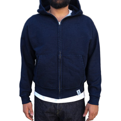 Momotaro Indigo Zip-up Hoodie
