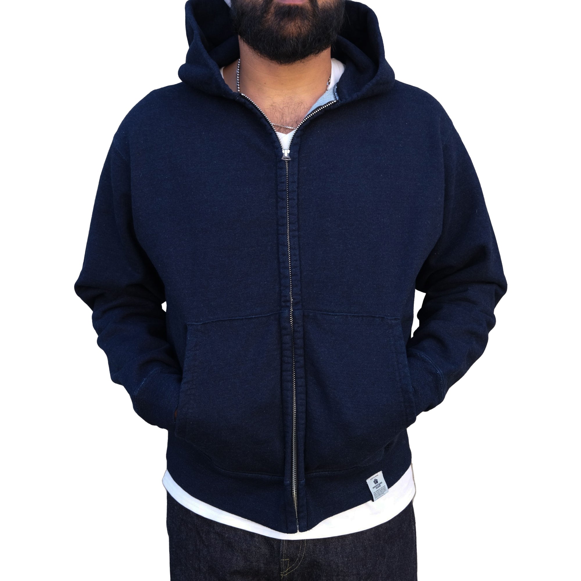 Momotaro Indigo Zip-up Hoodie