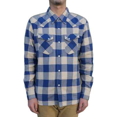 The Flat Head Selvedge Block Check Flannel Western
