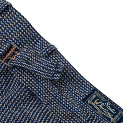 [Pre-Order] Studio D'Artisan "Noragi" Indigo Stripe Work Trousers