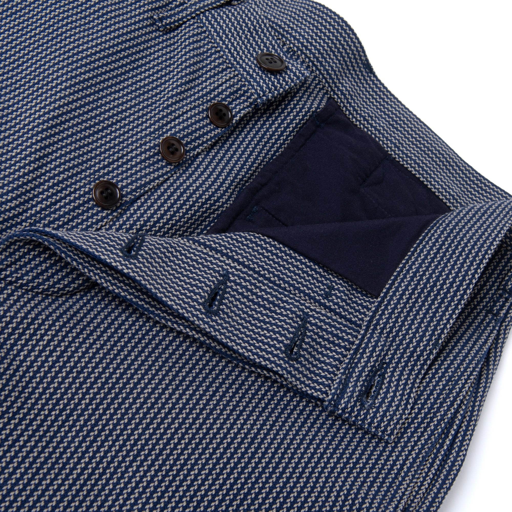 [Pre-Order] Studio D'Artisan "Noragi" Indigo Stripe Work Trousers