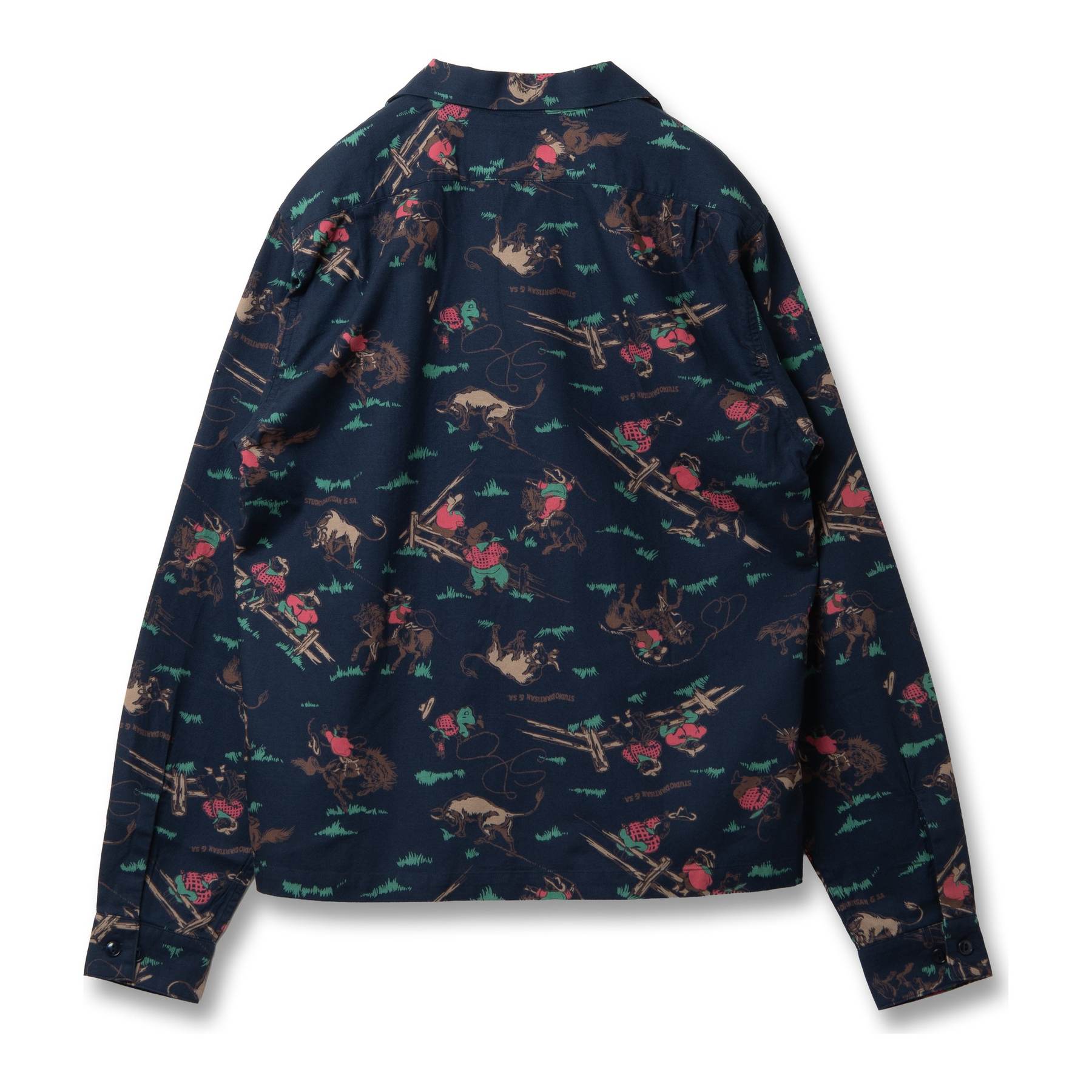 [Pre-Order] Studio D'Artisan "Western" Original L/S Aloha Shirt (Navy)
