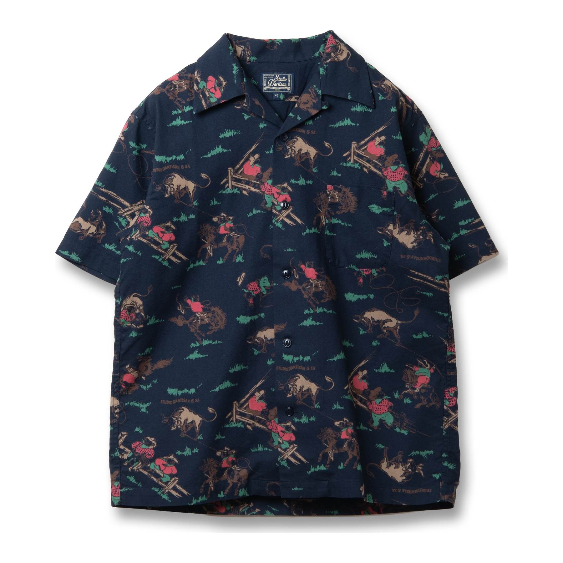 [Pre-Order] Studio D'Artisan "Western" Original Aloha Shirt (Navy)