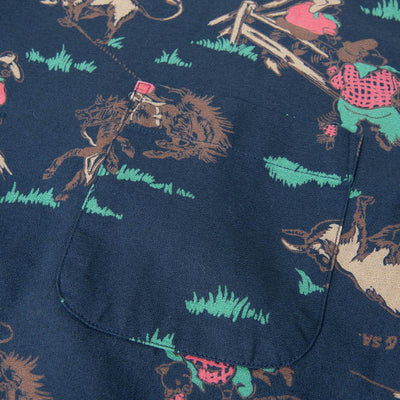 [Pre-Order] Studio D'Artisan "Western" Original Aloha Shirt (Navy)