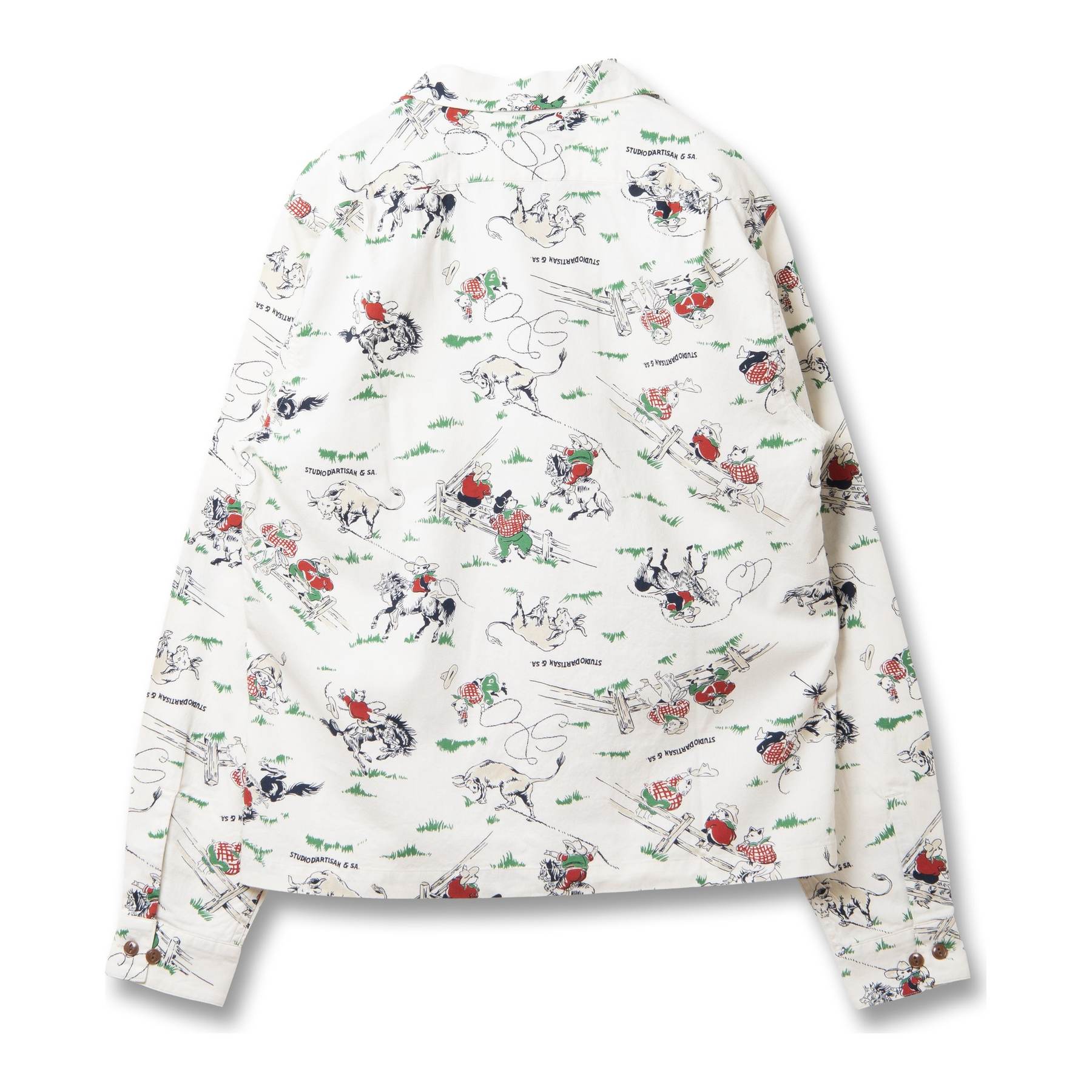 [Pre-Order] Studio D'Artisan "Western" Original L/S Aloha Shirt (Ivory)