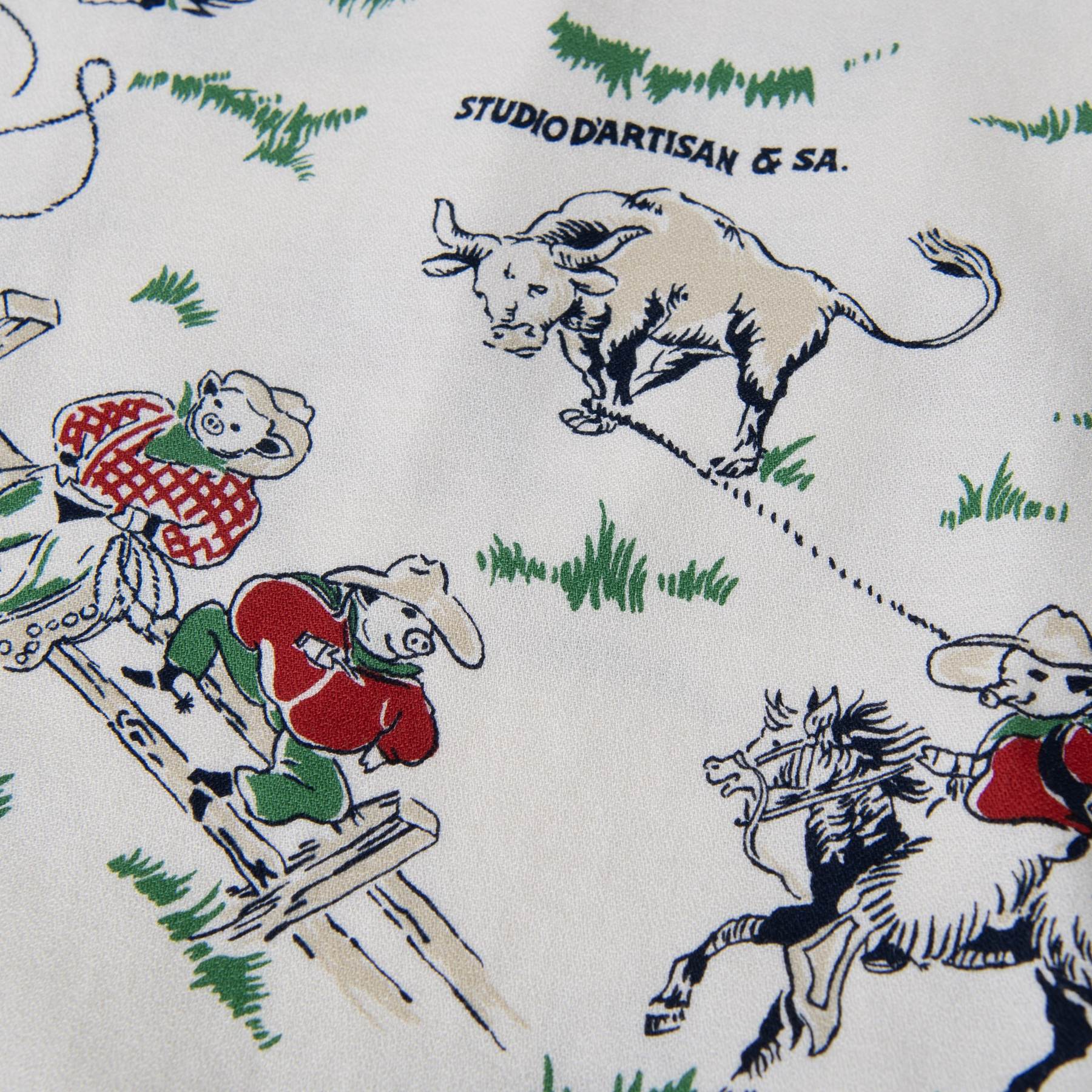 [Pre-Order] Studio D'Artisan "Western" Original L/S Aloha Shirt (Ivory)