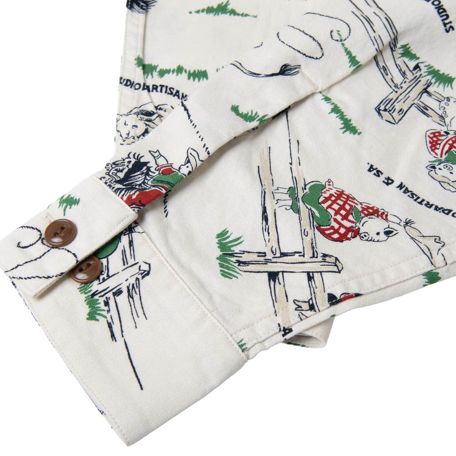 [Pre-Order] Studio D'Artisan "Western" Original L/S Aloha Shirt (Ivory)