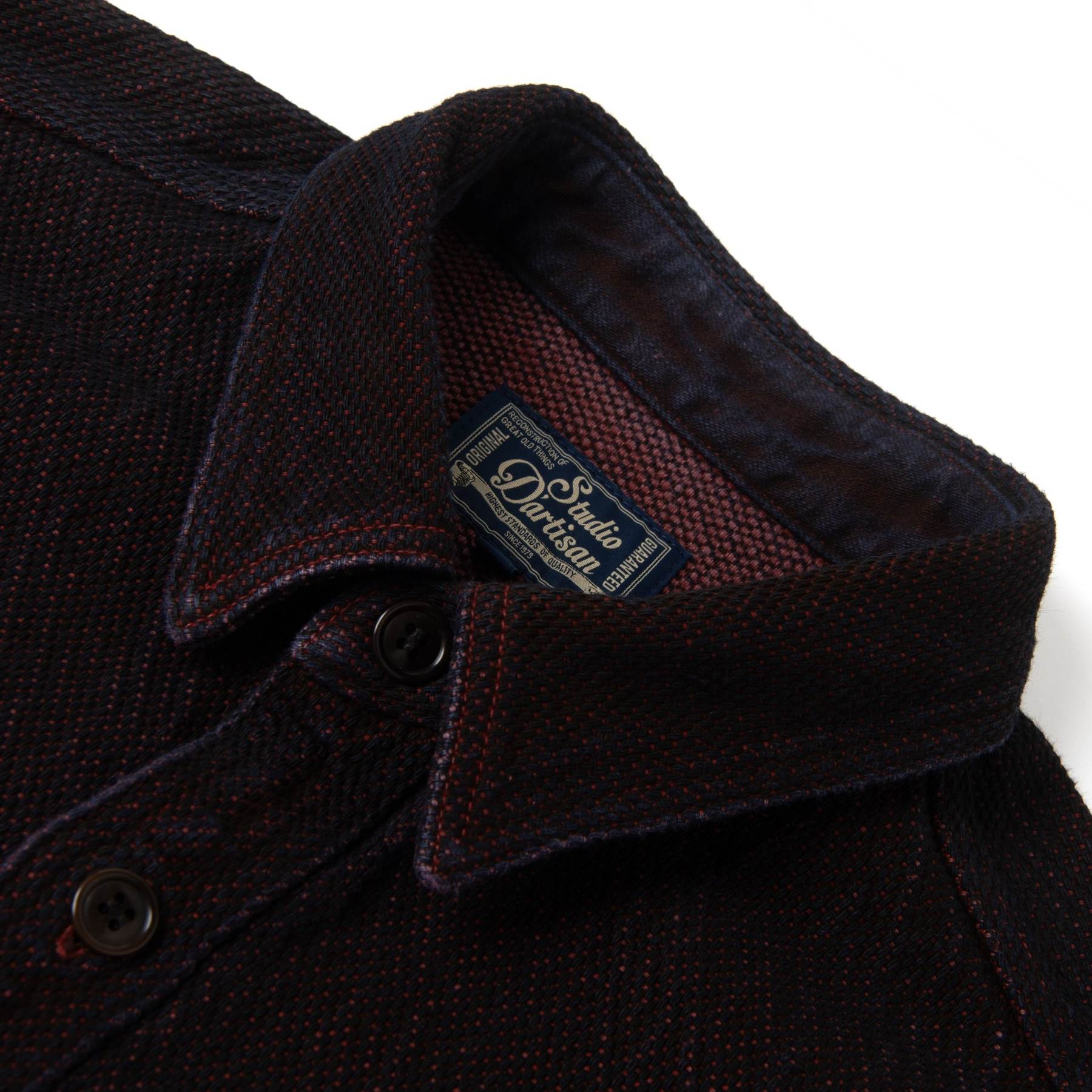 [Pre-Order] Studio D'Artisan "Bengara" Sashiko Work Shirt