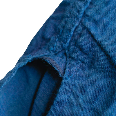 Omnigod Indigo Gingham Check Selvedge Chambray Work Shirt