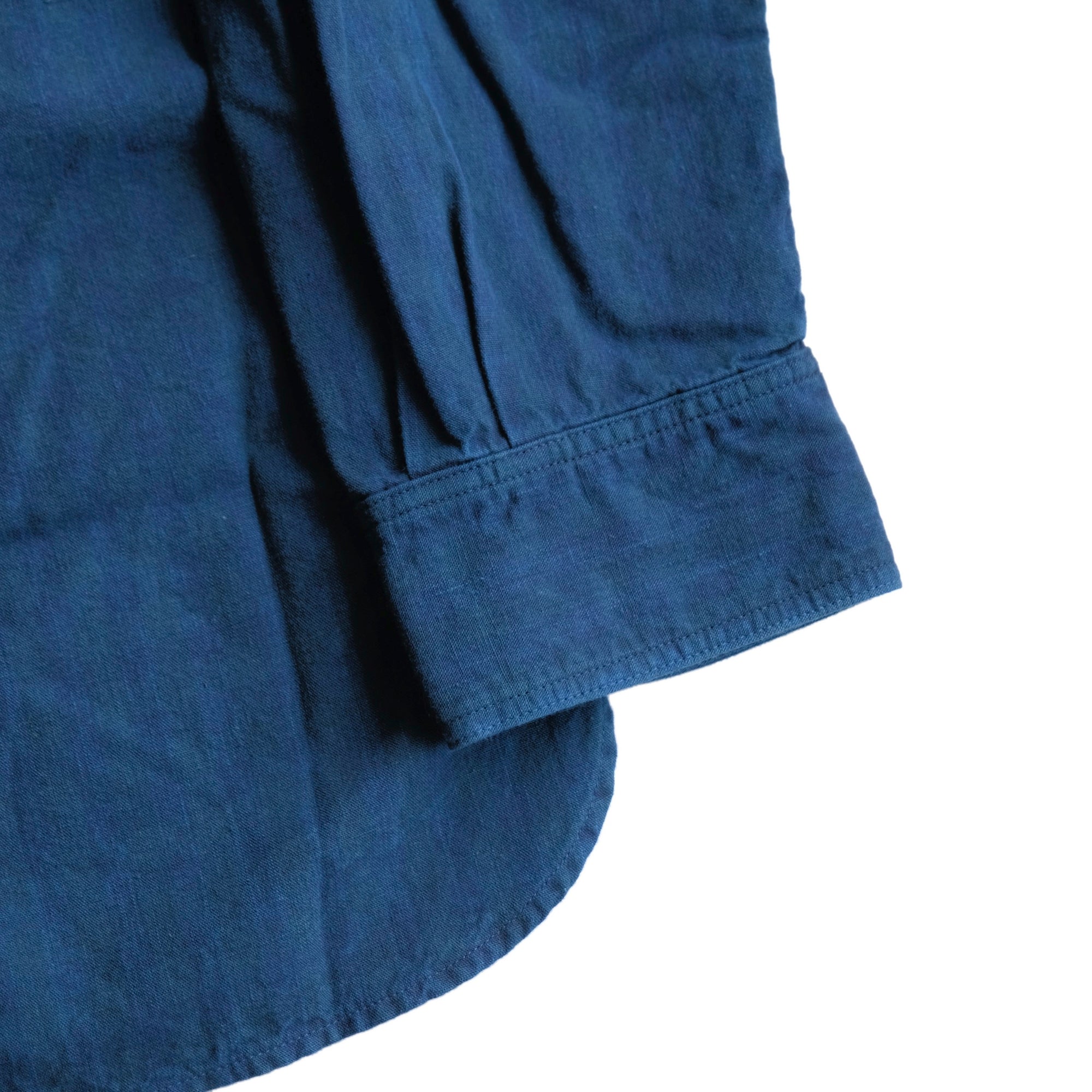 Omnigod Indigo Gingham Check Selvedge Chambray Work Shirt