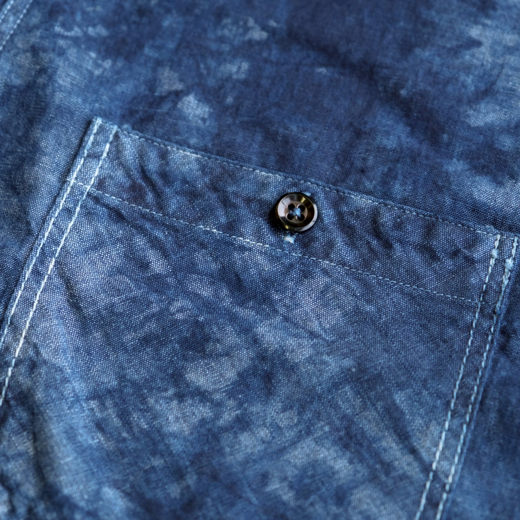 Omnigod Indigo "Murazome" Selvedge Chambray Work Shirt