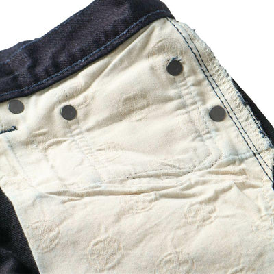 Momotaro 0106IBSPZ Indigo x Black Selvedge Jeans (Narrow Tapered)