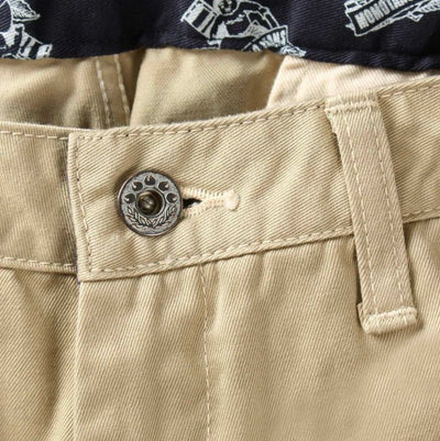 Momotaro High Count West Point Work Pants (Khaki) - Okayama Denim Pants - Selvedge