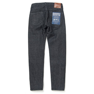 Studio D'Artisan Black "Sashiko Denim" Jeans (Relax Tapered)