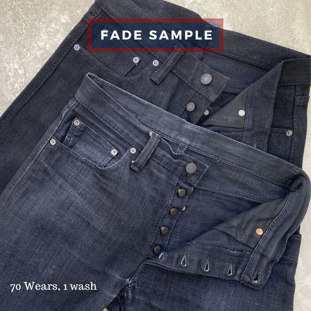 OD+PBJ 14oz. "Kurokin" Black Selvedge Jeans (Relaxed Tapered)