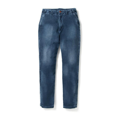 Studio D'Artisan Distressed Indigo Sashiko Pants (Slim Tapered)