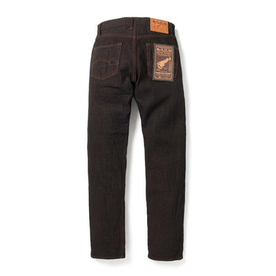 Studio D'Artisan "Amami Dorozome" Sashiko Denim Jeans (Brown)