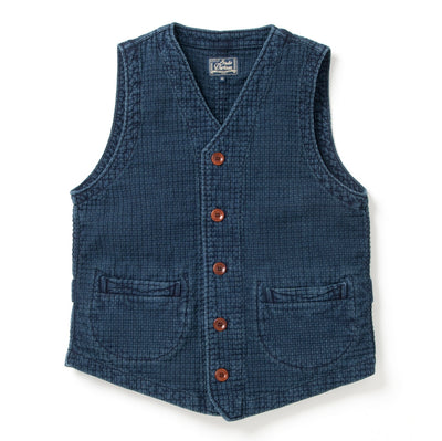 Studio D'Artisan Indigo Sashiko Vest