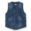 Studio D'Artisan Distressed Indigo Sashiko Vest