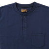 Japan Blue Côte d'Ivoire Cotton Pocket Henley (Navy) - Okayama Denim T-Shirts - Selvedge