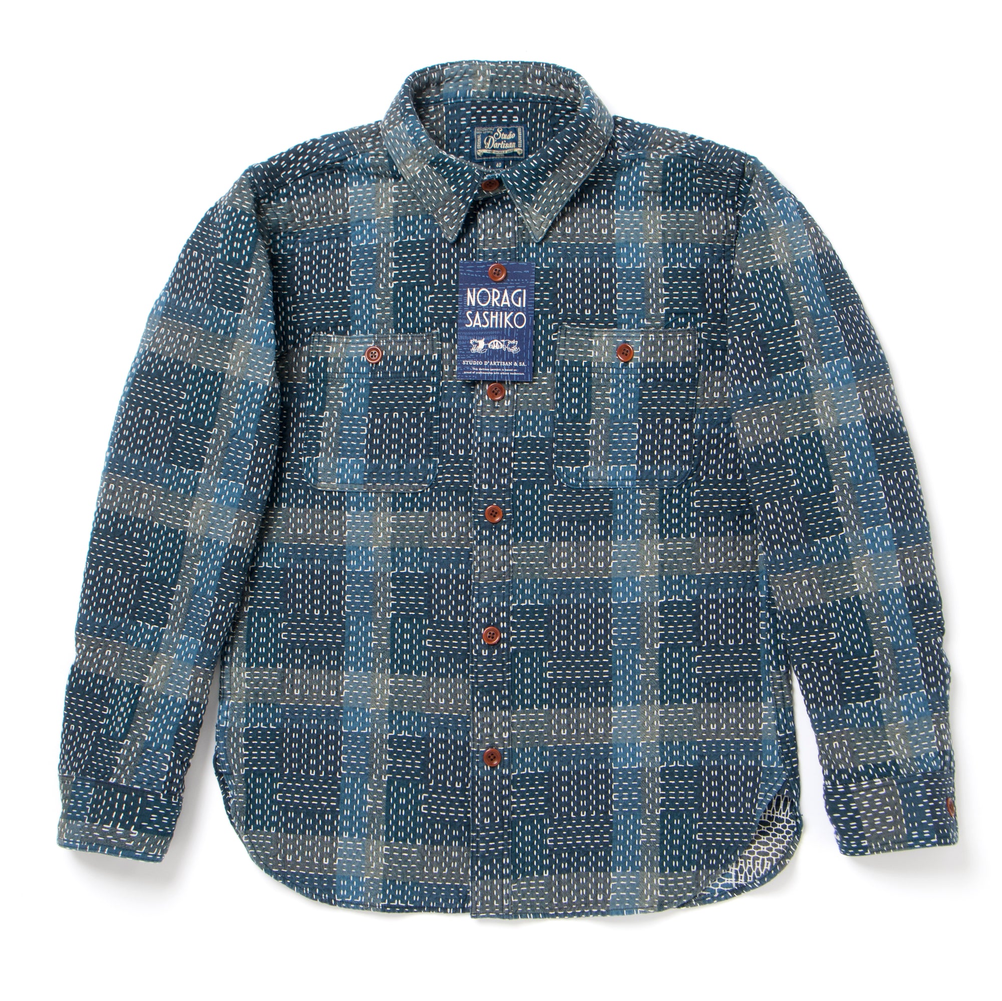 Studio D'Artisan "Noragi Sashiko" Work Shirt