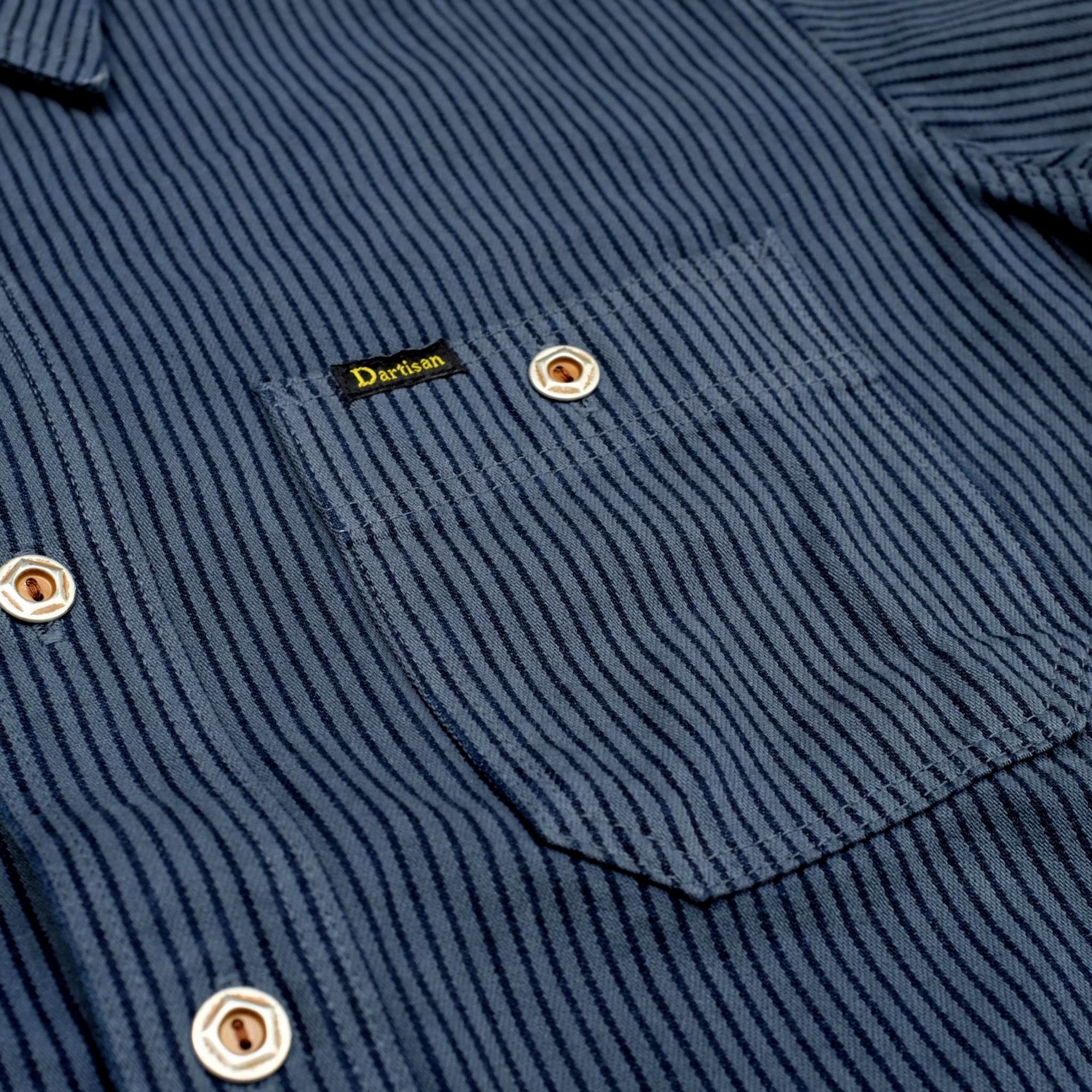 Studio D'Artisan Hickory Railroad S/S Shirt (Navy)