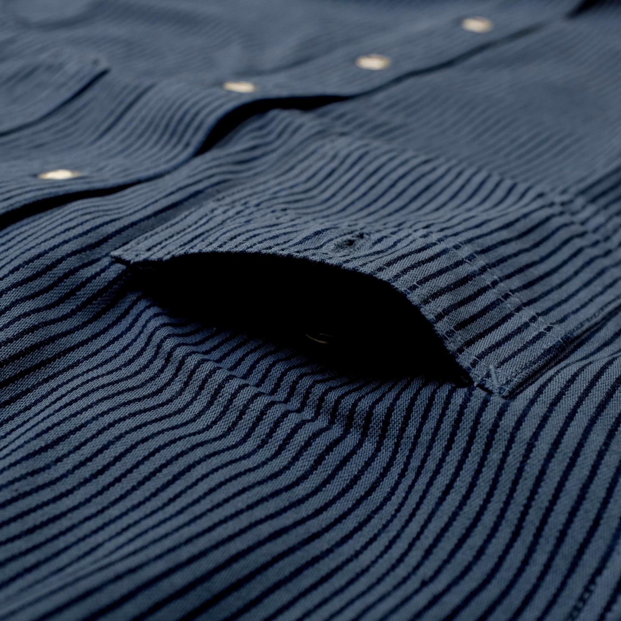 Studio D'Artisan Hickory Railroad S/S Shirt (Navy)