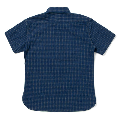 Studio D'Artisan "Railroad" Indigo Dot Wabash Sashiko S/S Shirt