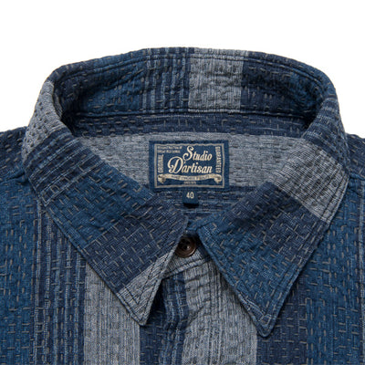 [Pre-Order] Studio D'Artisan "Noragi Kasuri Sashiko" Work Shirt