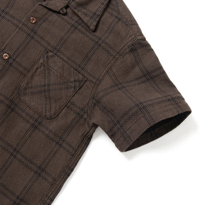 Studio D'Artisan "Amami Dorozome" Sashiko S/S Shirt (Dark Brown)