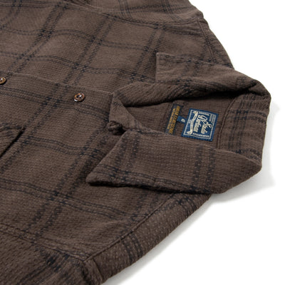 Studio D'Artisan "Amami Dorozome" Sashiko S/S Shirt (Dark Brown)