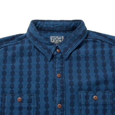 [Pre-Order] Studio D'Artisan Indigo Dobby Sashiko Shirt (Version A)