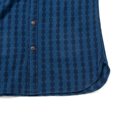 [Pre-Order] Studio D'Artisan Indigo Dobby Sashiko Shirt (Version A)