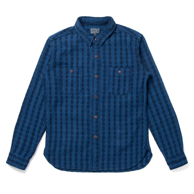 [Pre-Order] Studio D'Artisan Indigo Dobby Sashiko Shirt (Version A)