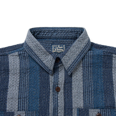 Studio D'Artisan "Noragi Kasuri Sashiko" S/S Work Shirt