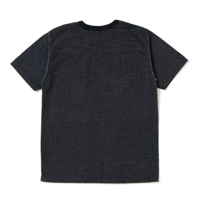Studio D'Artisan Loopwheel Black Indigo Dyed Pocket Tee - Okayama Denim T-Shirts - Selvedge