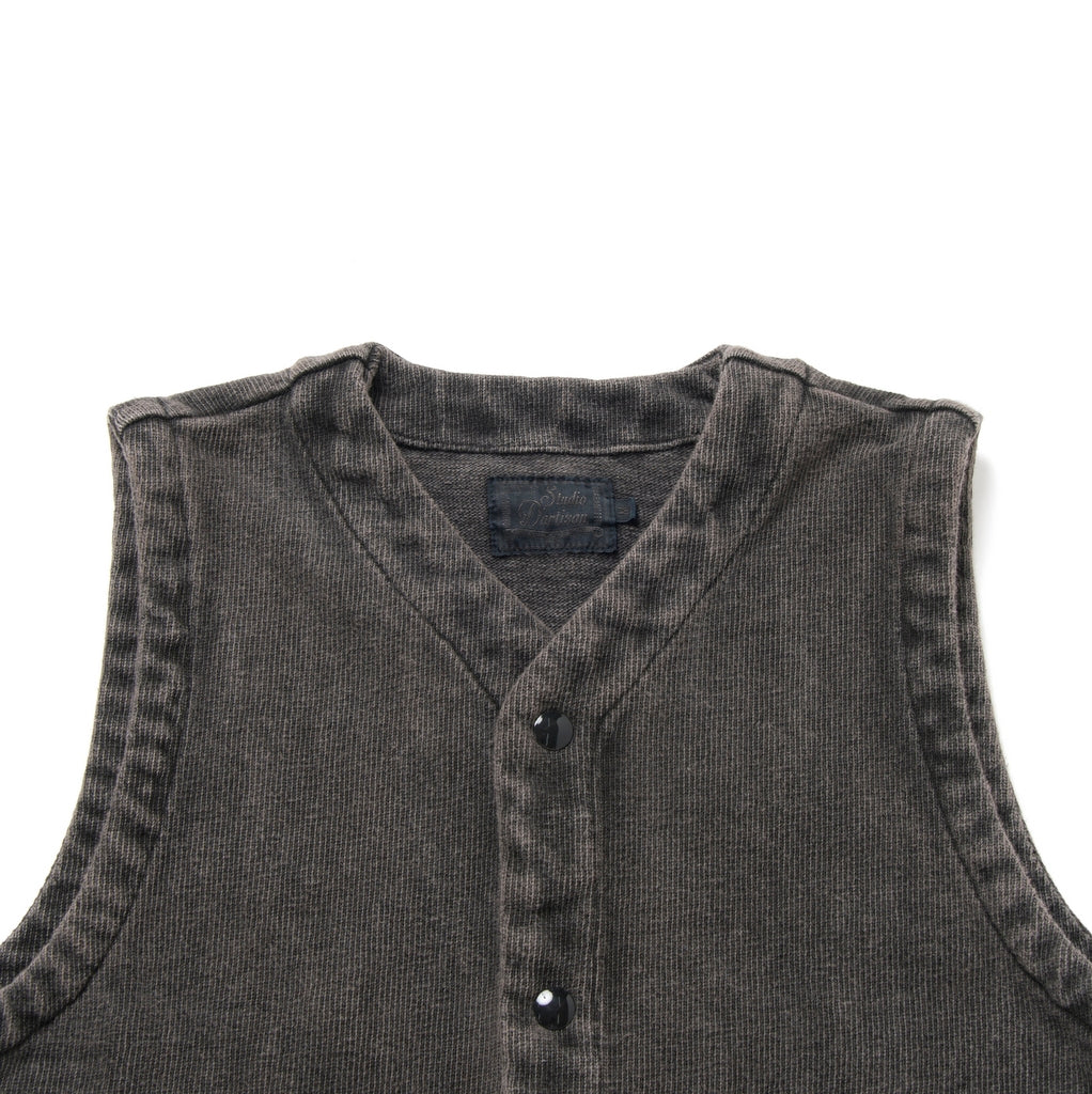 [Pre-Order] Studio D'Artisan Sumi Dyed Heavyweight Jersey Vest
