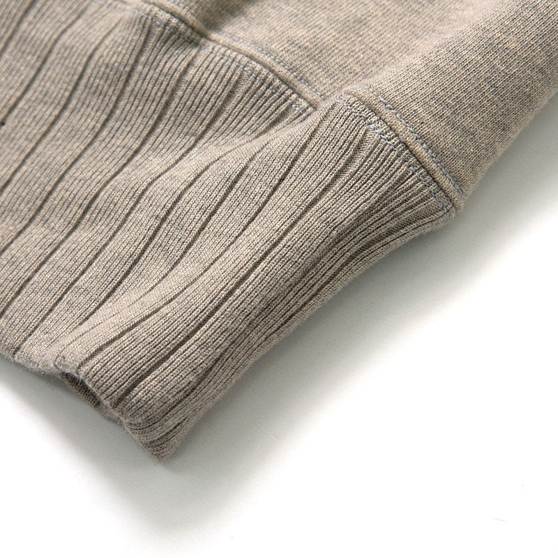 Studio D'Artisan Suvin Gold Loopwheel Crewneck Sweatshirt (Heather Gray) - Okayama Denim Sweatshirt - Selvedge