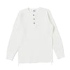 Studio D'Artisan L/S Heavy Thermal Henley (White) - Okayama Denim T-Shirts - Selvedge
