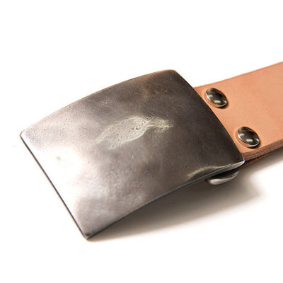 Studio D'Artisan B-83 Flat Buckle Leather Belt - Okayama Denim Accessories - Selvedge