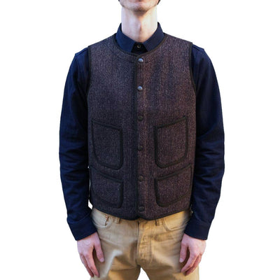 Brown's Beach Early Vest (Navy) - Okayama Denim