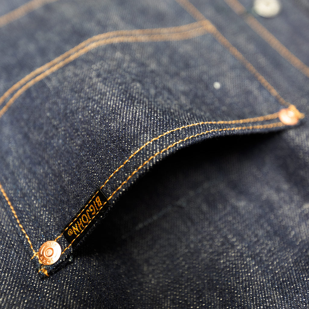 Big John 15.8oz. "Extra" Organic Cotton Embroidered Back Selvedge Jacket
