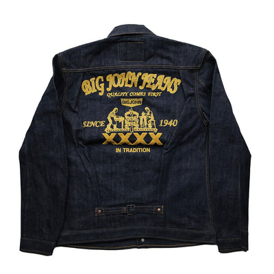 Big John 15.8oz. "Extra" Organic Cotton Embroidered Back Selvedge Jacket