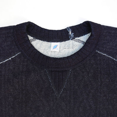 Pure Blue Japan Indigo Cable Knit Crewneck Sweatshirt