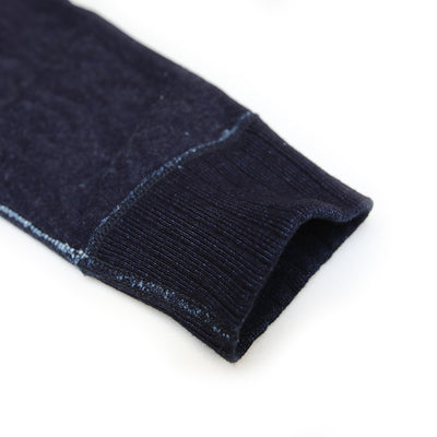 Pure Blue Japan Indigo Cable Knit Crewneck Sweatshirt