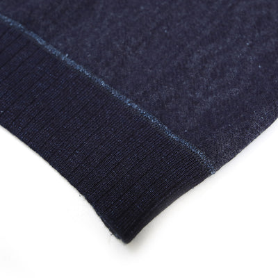 Pure Blue Japan Indigo Cable Knit Crewneck Sweatshirt
