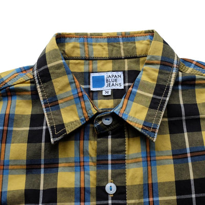 Japan Blue Check Work Shirt (Yellow)