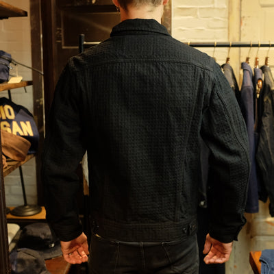 Studio D'Artisan "Amami Dorozome" Sashiko Denim Type 2 Jacket (Dark Brown)