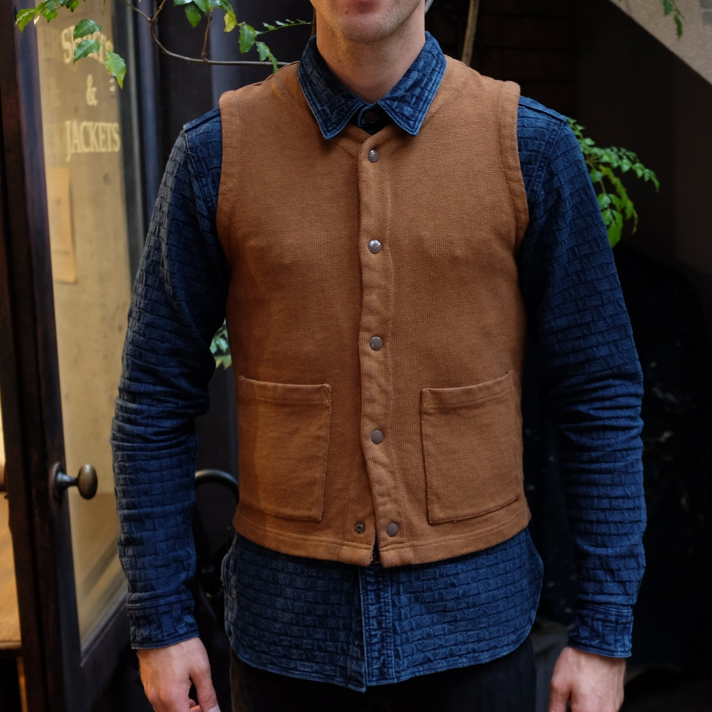[Pre-Order] Studio D'Artisan Kakishibu Dyed Heavyweight Jersey Vest
